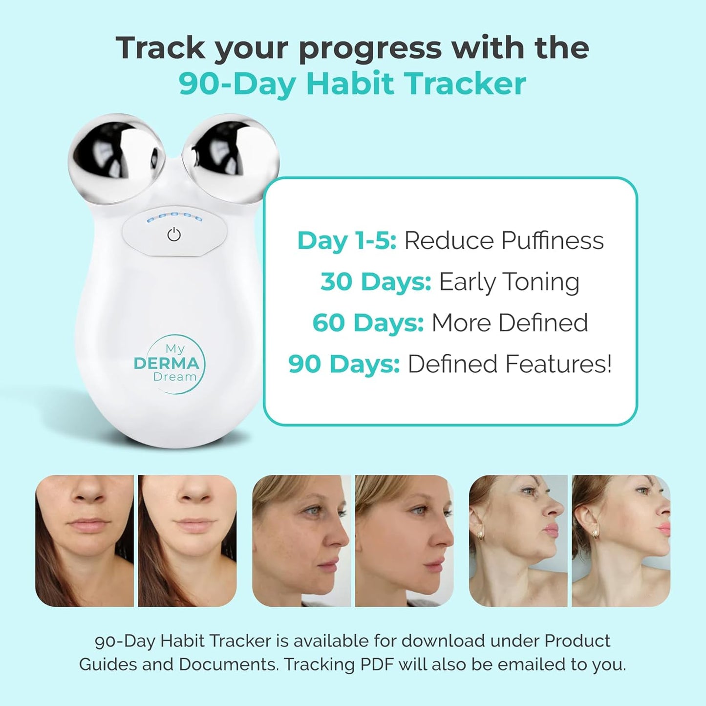 My Derma Dream MicroSculpt Microcurrent Facial Device - Instant Face Lift