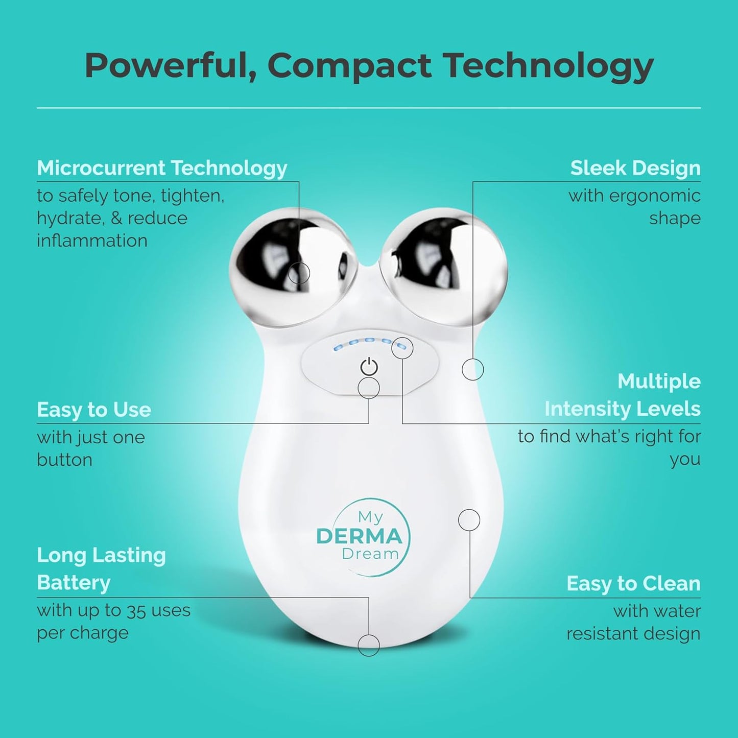 My Derma Dream MicroSculpt Microcurrent Facial Device - Instant Face Lift